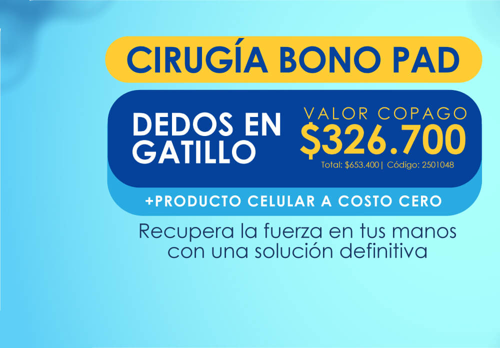 Cirugía Bono PAD — dedo en gatillo